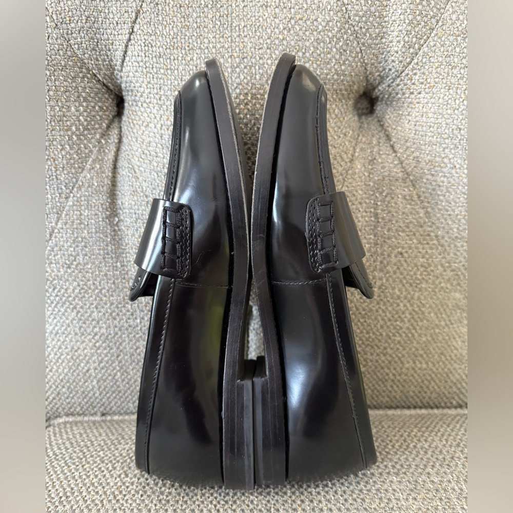 Loeffler Randall Black Leather Loafers - Picture 6 of 10